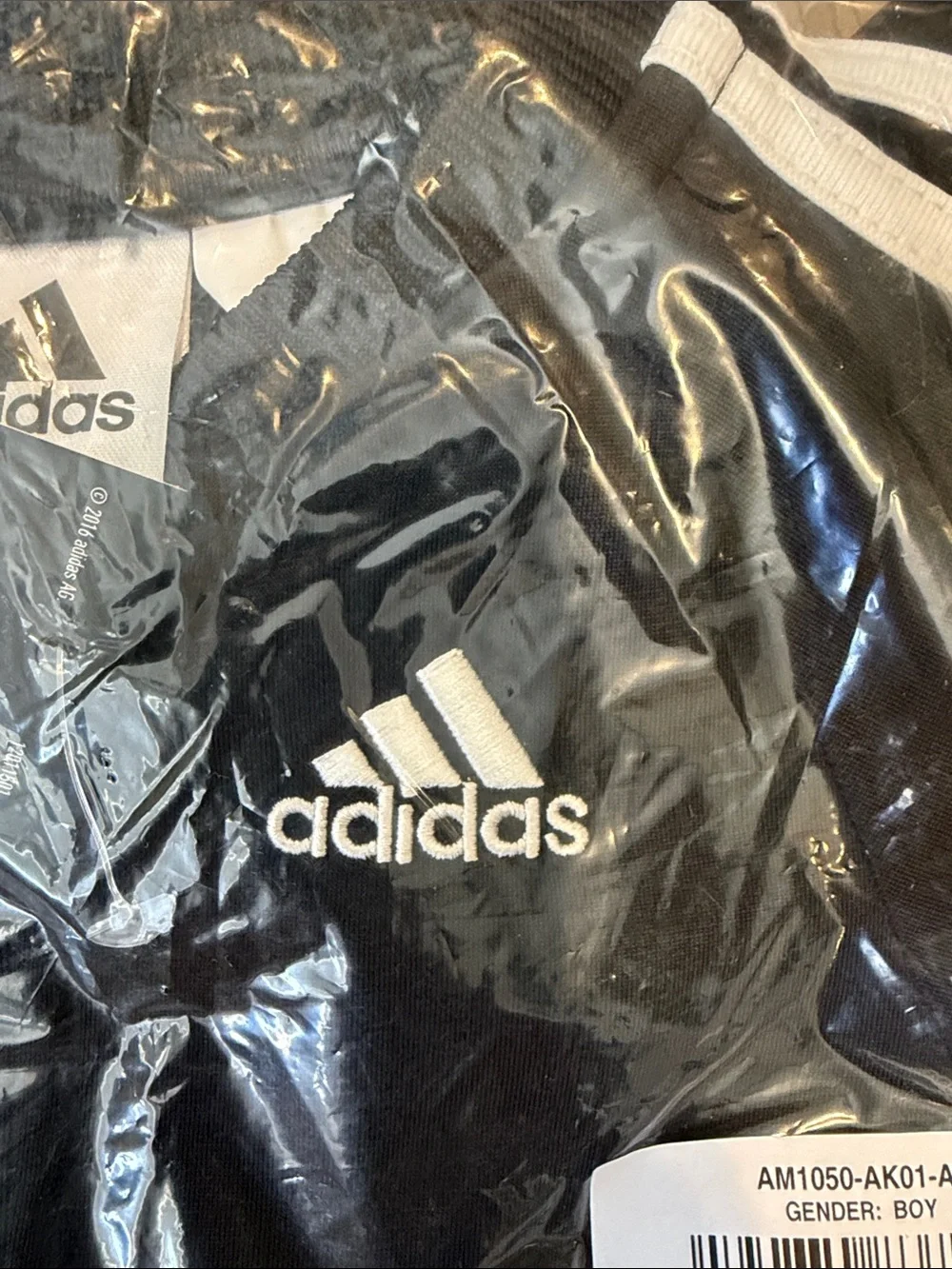 adidas Black and White Three-Stripe Tracksuit Set